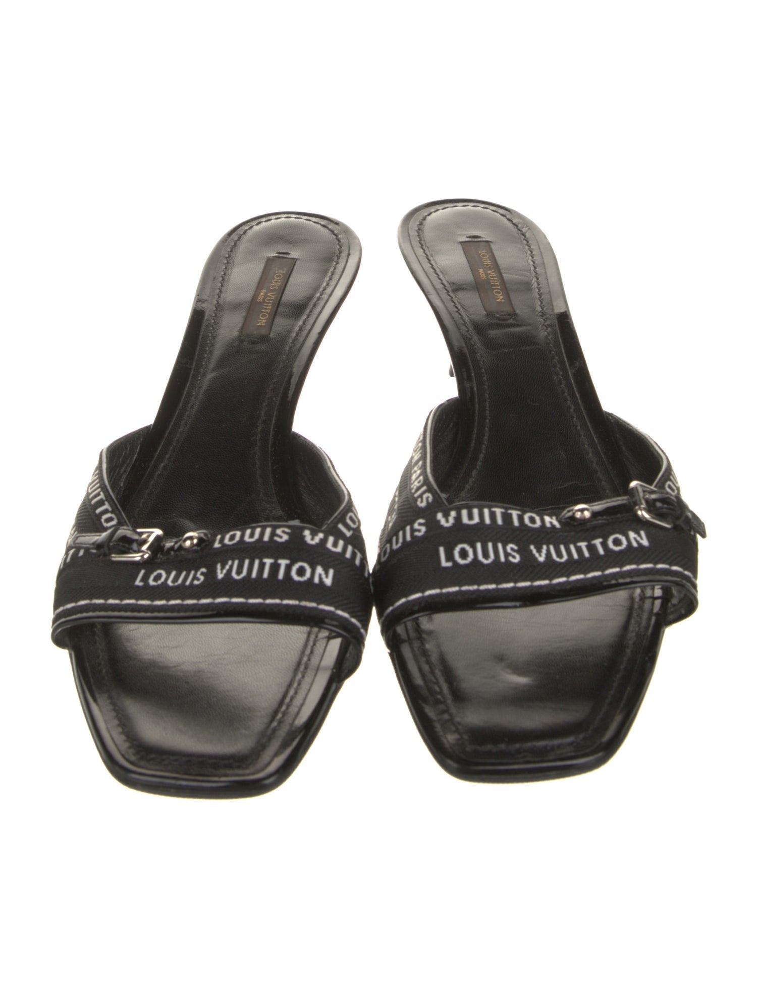 Louis Vuitton LV Monogram Leather Slides