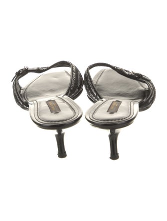 Louis Vuitton LV Monogram Leather Slides