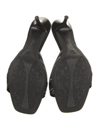 Louis Vuitton LV Monogram Leather Slides