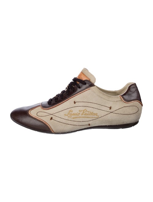 Louis Vuitton Suede Colorblock Pattern Sneakers
