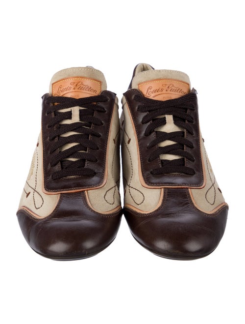 Louis Vuitton Suede Colorblock Pattern Sneakers