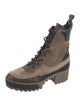 Louis Vuitton LV Monogram Suede Combat Boots