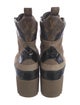 Louis Vuitton LV Monogram Suede Combat Boots