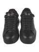 Louis Vuitton Leather Fur Trim Sneakers