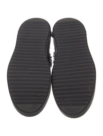 Louis Vuitton Leather Fur Trim Sneakers
