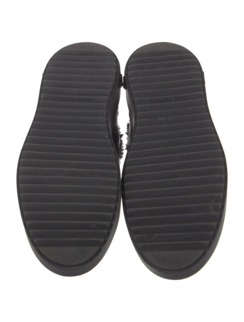 Louis Vuitton Leather Fur Trim Sneakers