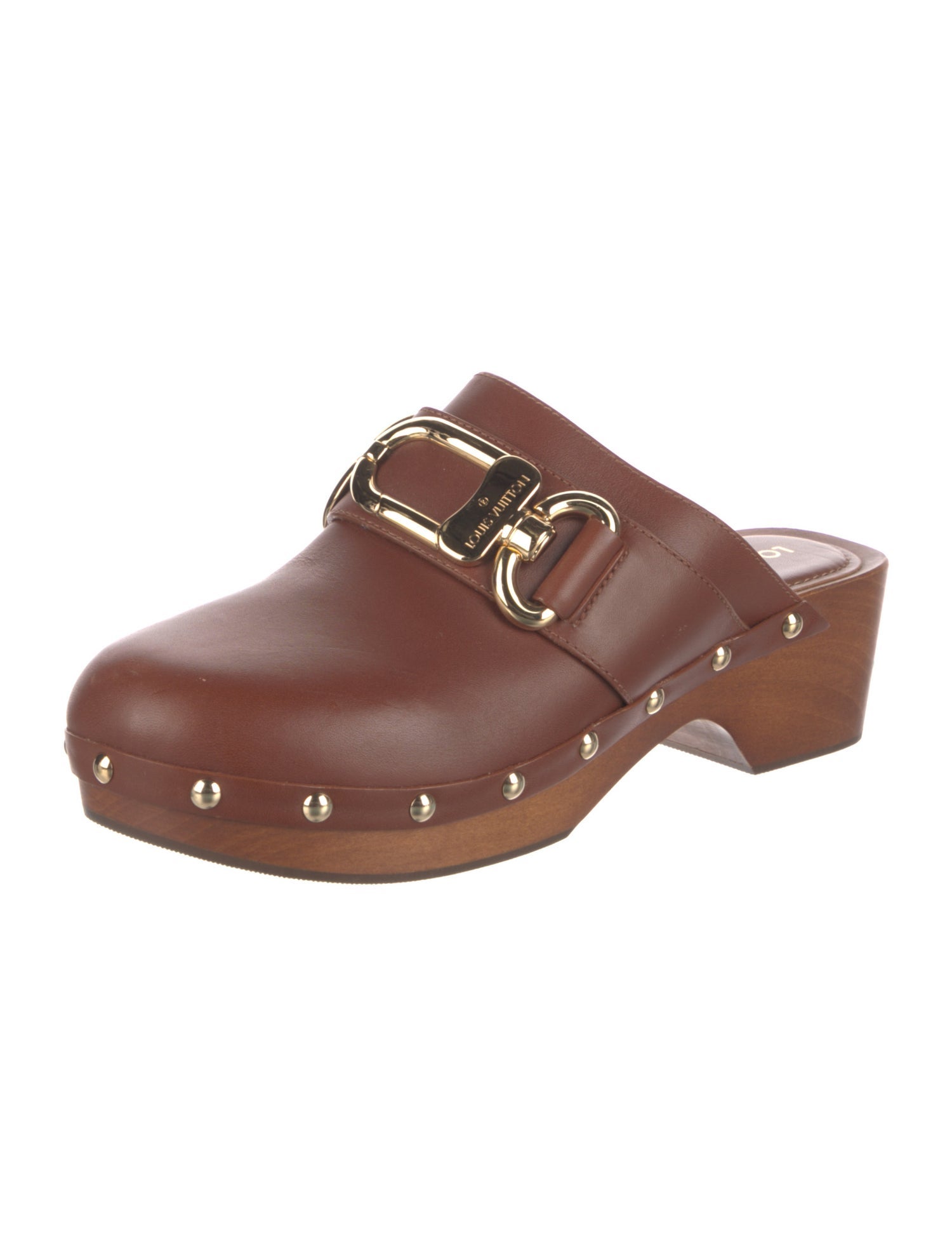 Louis Vuitton LV Monogram Leather Mules