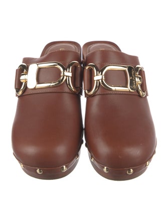 Louis Vuitton LV Monogram Leather Mules