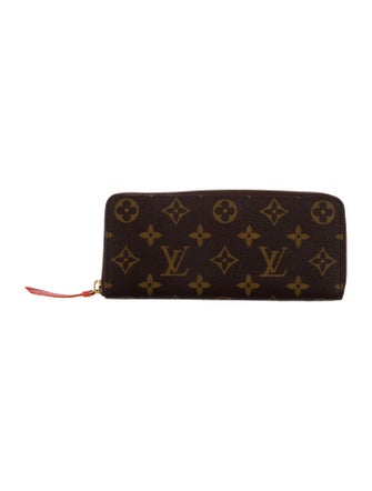 Louis Vuitton LV Monogram Coated Canvas Clemence Wallet