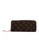 Louis Vuitton LV Monogram Coated Canvas Clemence Wallet