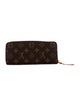 Louis Vuitton LV Monogram Coated Canvas Clemence Wallet