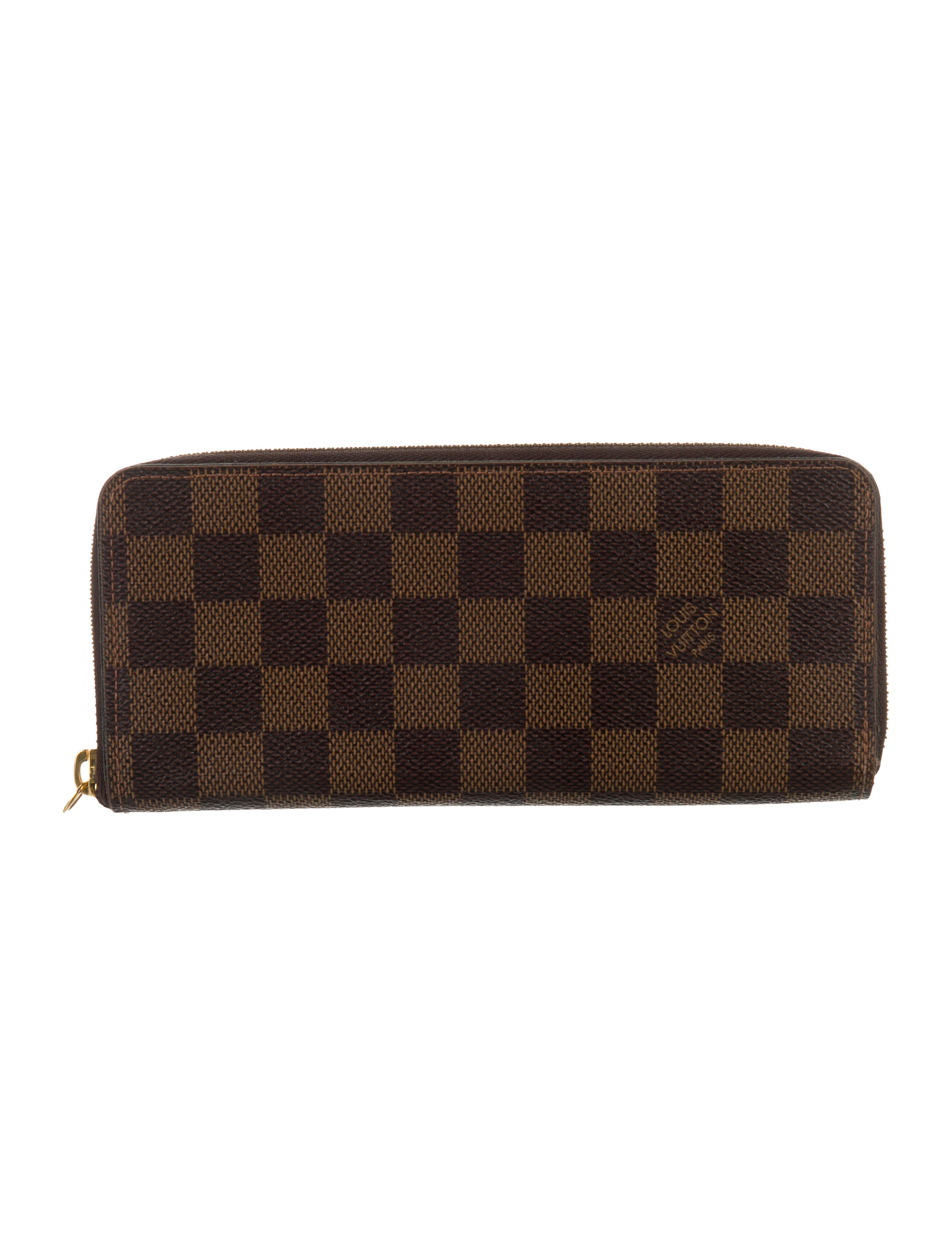 Louis Vuitton Damier Ebene Pattern Coated Canvas Zippy Wallet