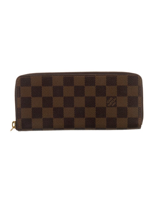 Louis Vuitton Damier Ebene Pattern Coated Canvas Zippy Wallet