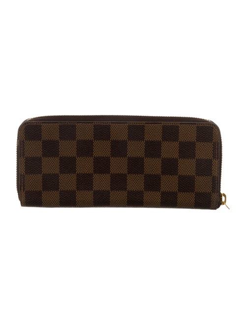 Louis Vuitton Damier Ebene Pattern Coated Canvas Zippy Wallet