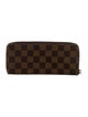 Louis Vuitton Damier Ebene Pattern Coated Canvas Zippy Wallet