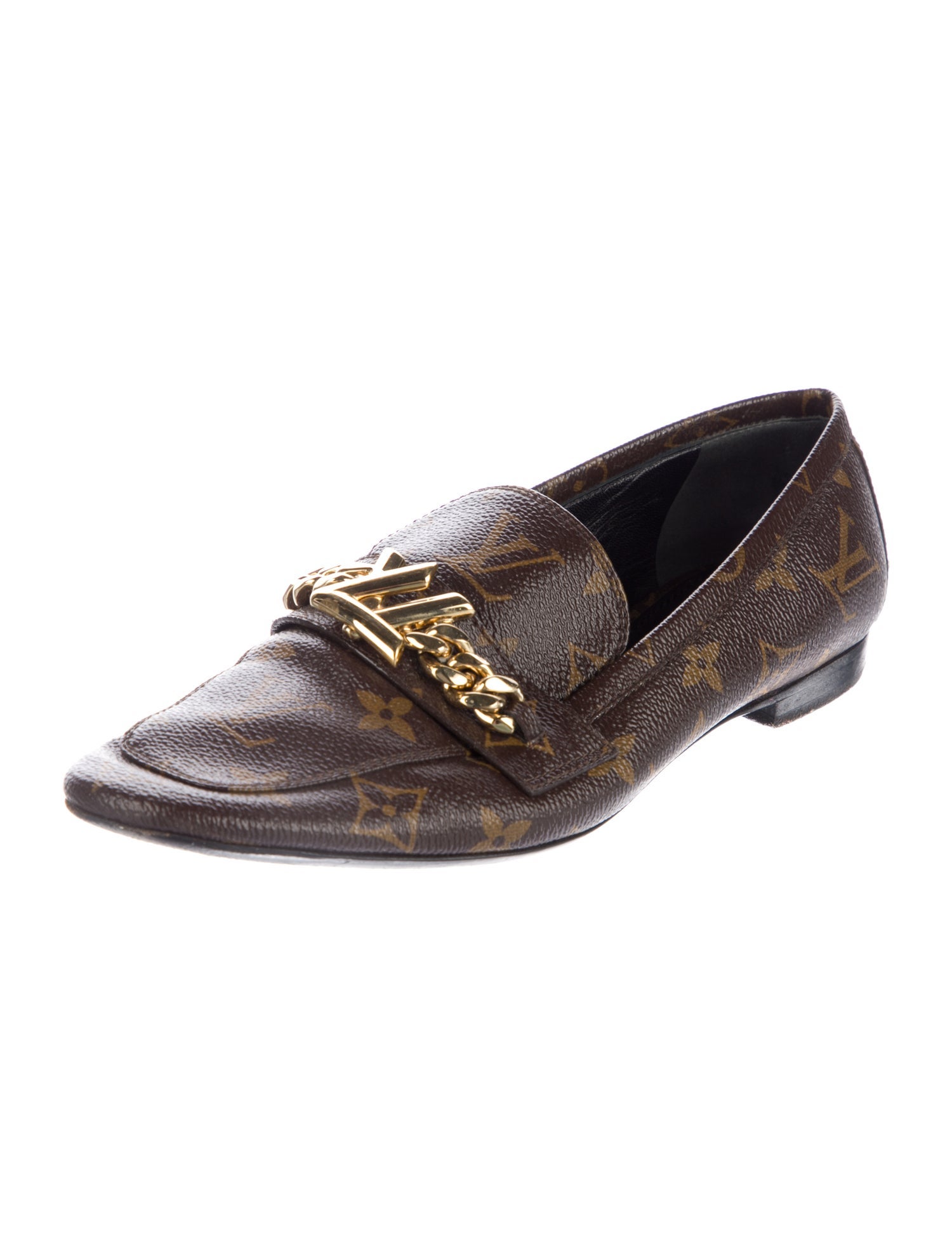 Louis Vuitton LV Monogram Leather Loafers