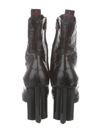 Louis Vuitton LV Monogram Embossed Leather Chelsea Boots