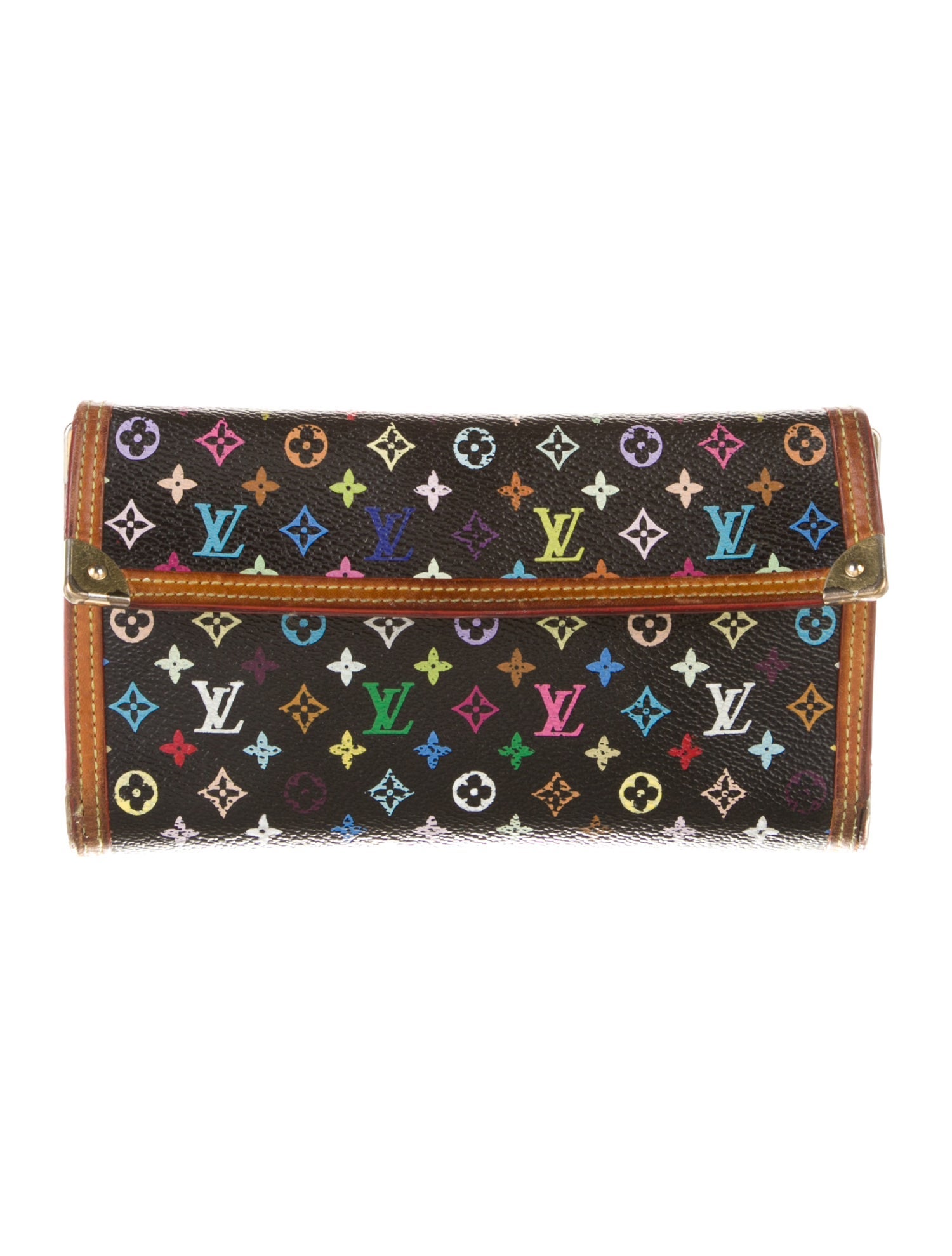 Louis Vuitton 2003 Multicolore Monogram Pattern Porte Trésor International Wallet