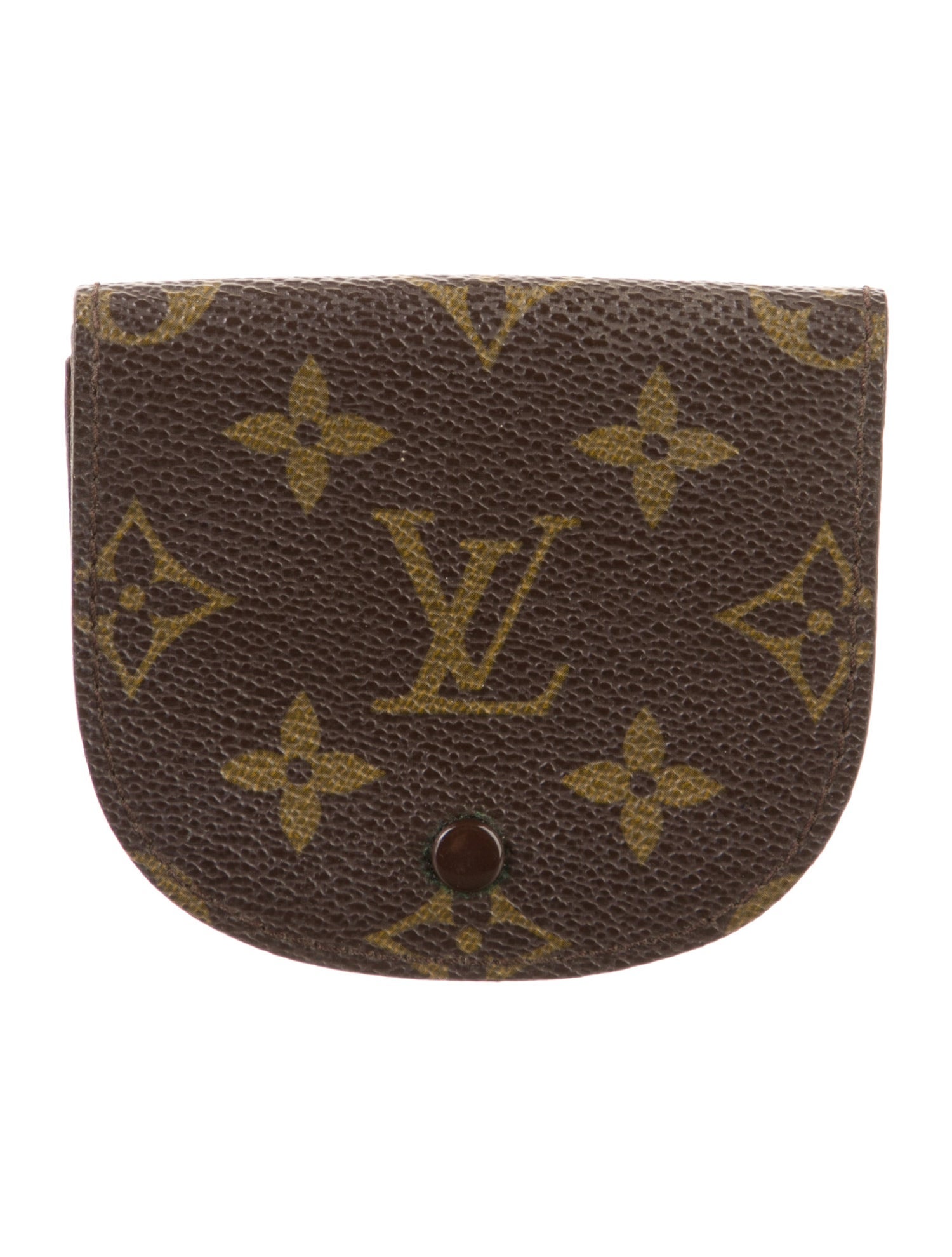 Louis Vuitton LV Monogram Coated Canvas Round Coin Purse