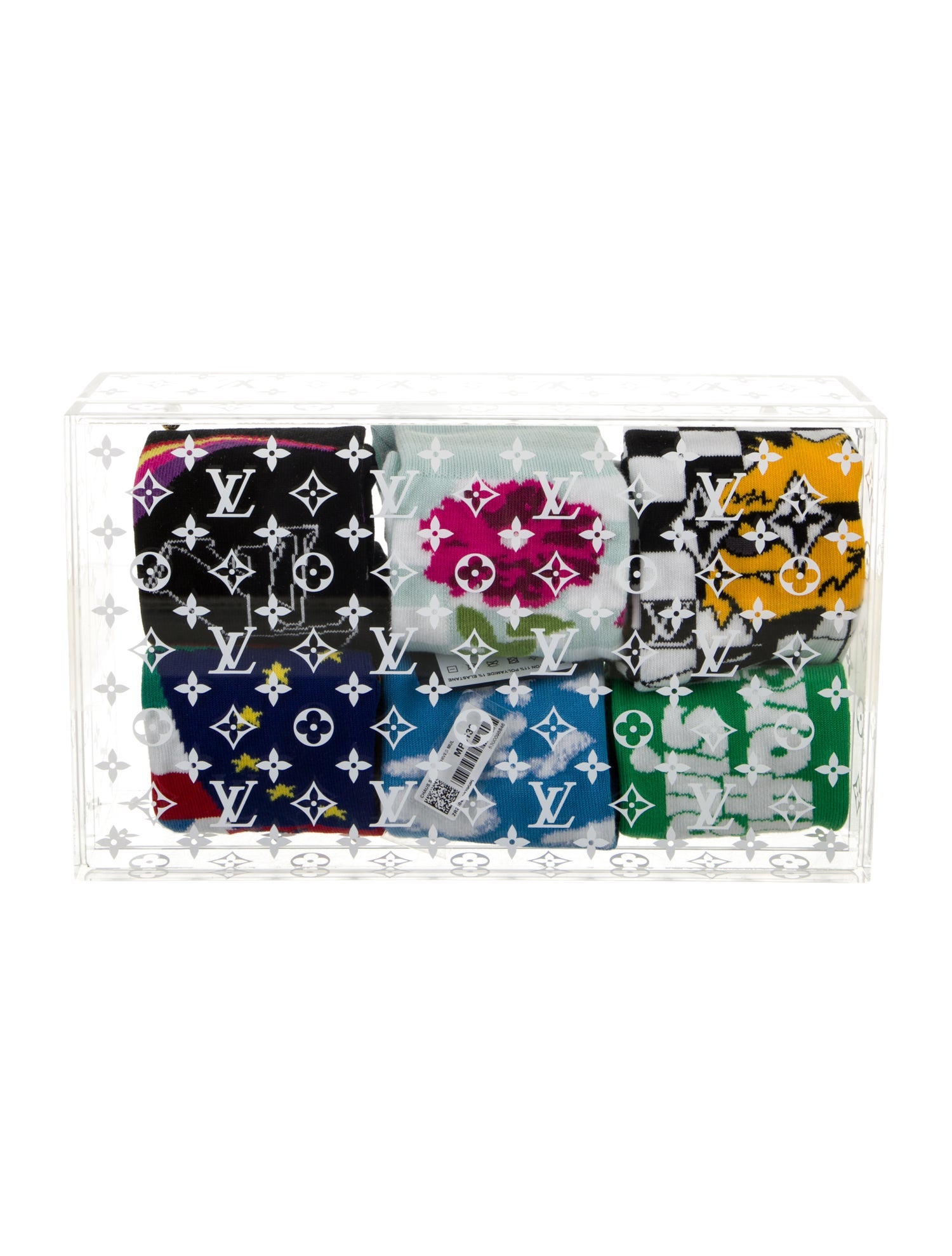 Louis Vuitton Monogram 6 Sock Set w/Tags