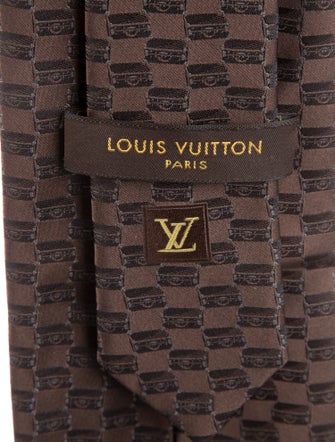 Louis Vuitton Pattern Print Silk Tie