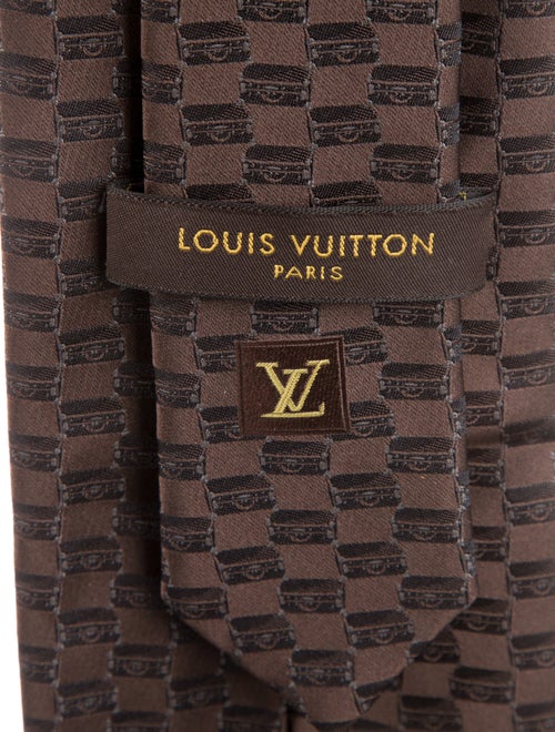 Louis Vuitton Pattern Print Silk Tie