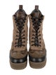 Louis Vuitton LV Monogram Suede Combat Boots
