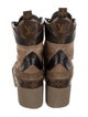 Louis Vuitton LV Monogram Suede Combat Boots