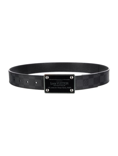 Louis Vuitton 2015 Damier Graphite Pattern Belt