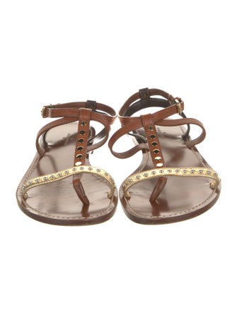 Louis Vuitton LV Monogram Leather Gladiator Sandals