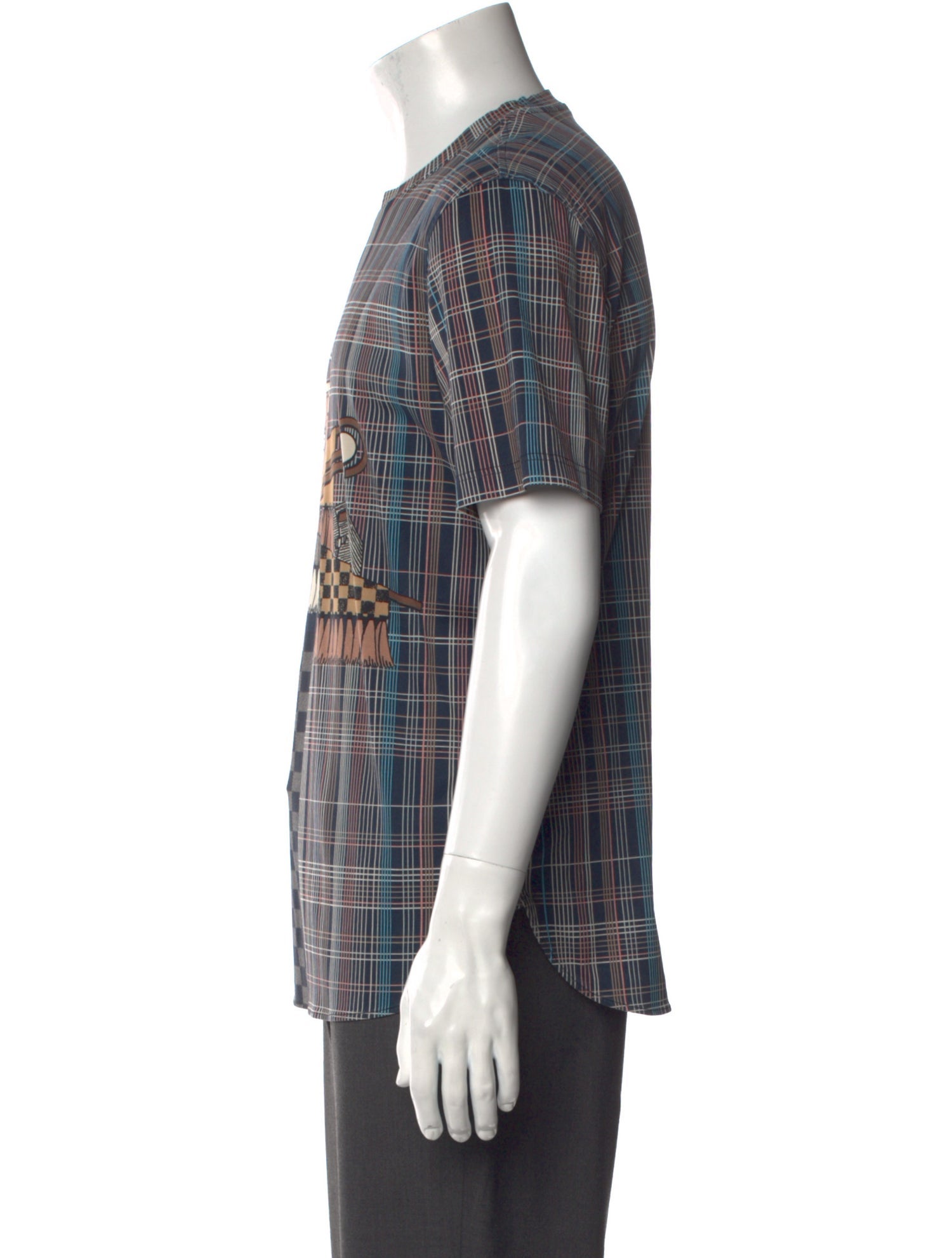 Louis Vuitton Damier Graphite Pattern Crew Neck T-Shirt