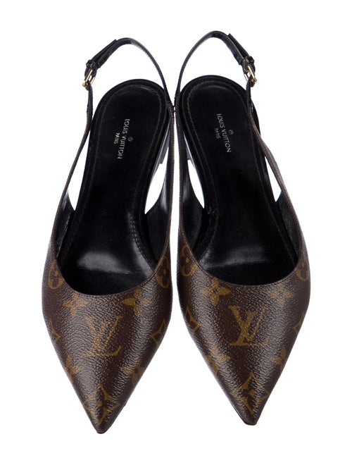 Louis Vuitton LV Monogram Slingback Flats