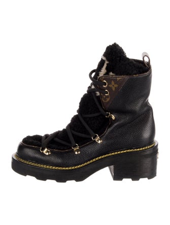 Louis Vuitton LV Monogram Leather Combat Boots