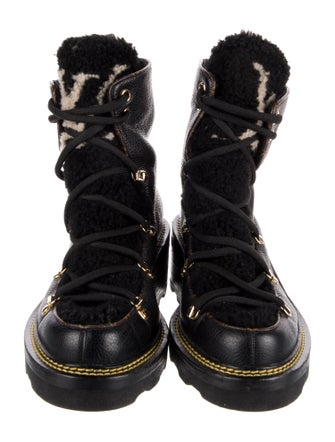 Louis Vuitton LV Monogram Leather Combat Boots