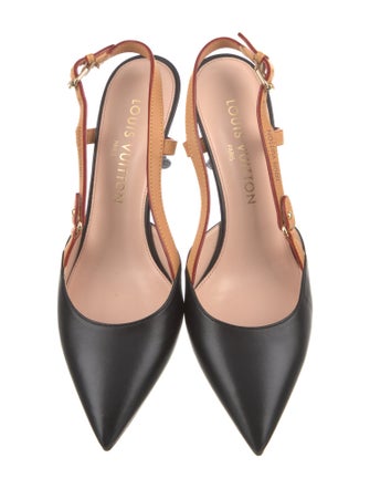 Louis Vuitton Leather Slingback Pumps