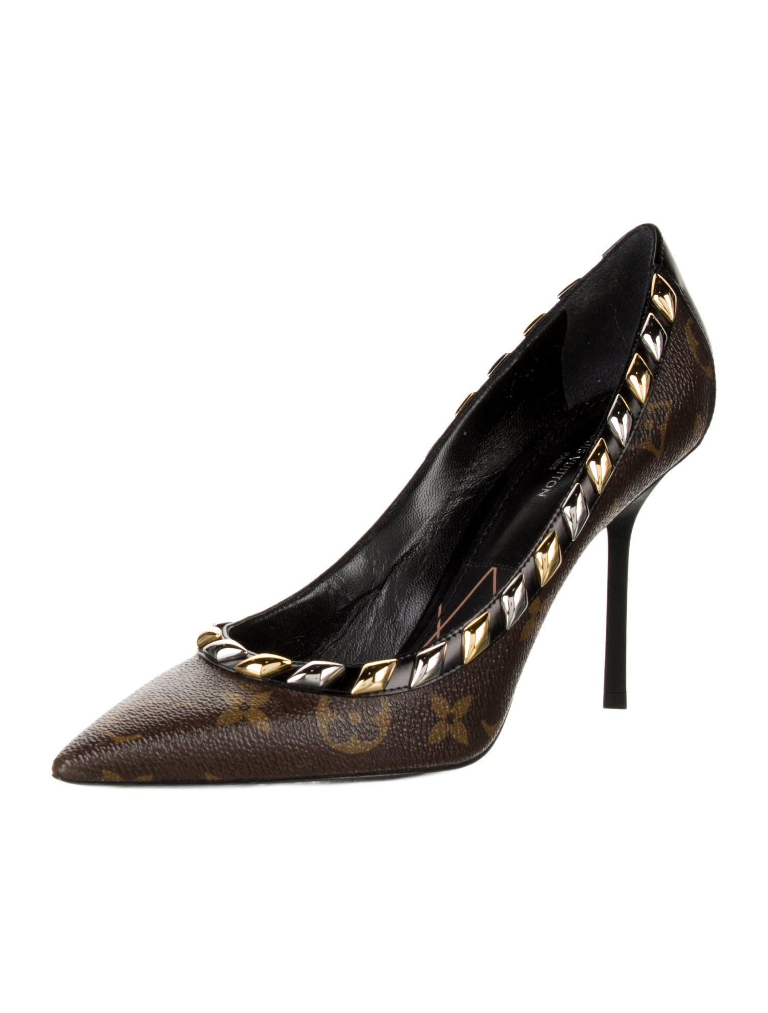 Louis Vuitton LV Monogram Studded Accents Pumps