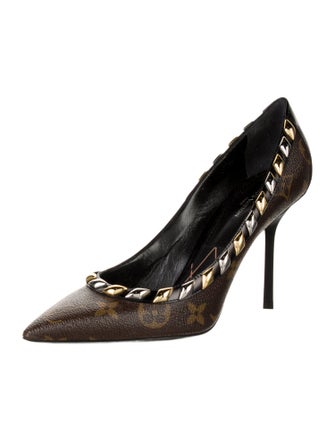 Louis Vuitton LV Monogram Studded Accents Pumps