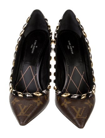Louis Vuitton LV Monogram Studded Accents Pumps