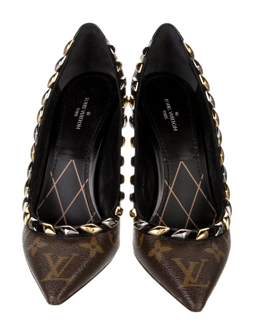 Louis Vuitton LV Monogram Studded Accents Pumps