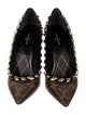 Louis Vuitton LV Monogram Studded Accents Pumps