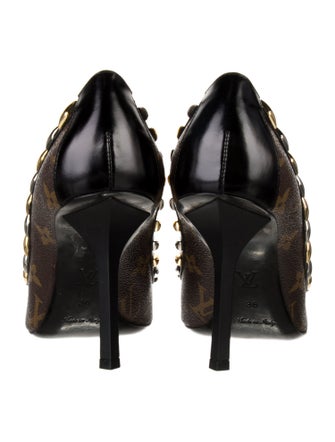 Louis Vuitton LV Monogram Studded Accents Pumps