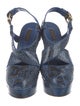 Louis Vuitton Snakeskin Animal Print Slingback Sandals