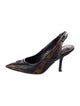 Louis Vuitton LV Monogram Leather Slingback Pumps