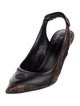 Louis Vuitton LV Monogram Leather Slingback Pumps