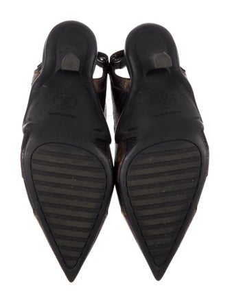 Louis Vuitton LV Monogram Leather Slingback Pumps
