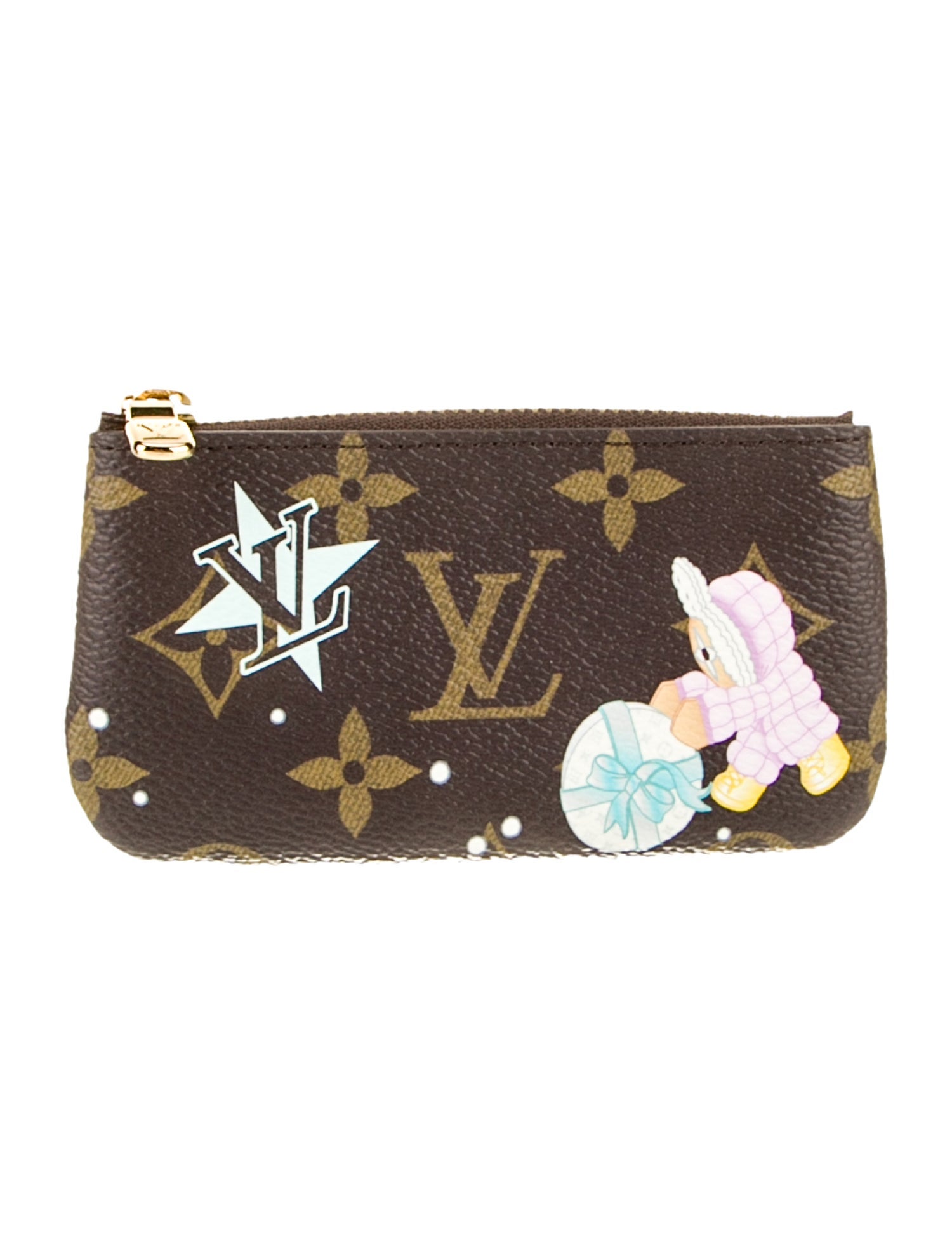 Louis Vuitton Christmas Animation Key Pouch Azur Frost
