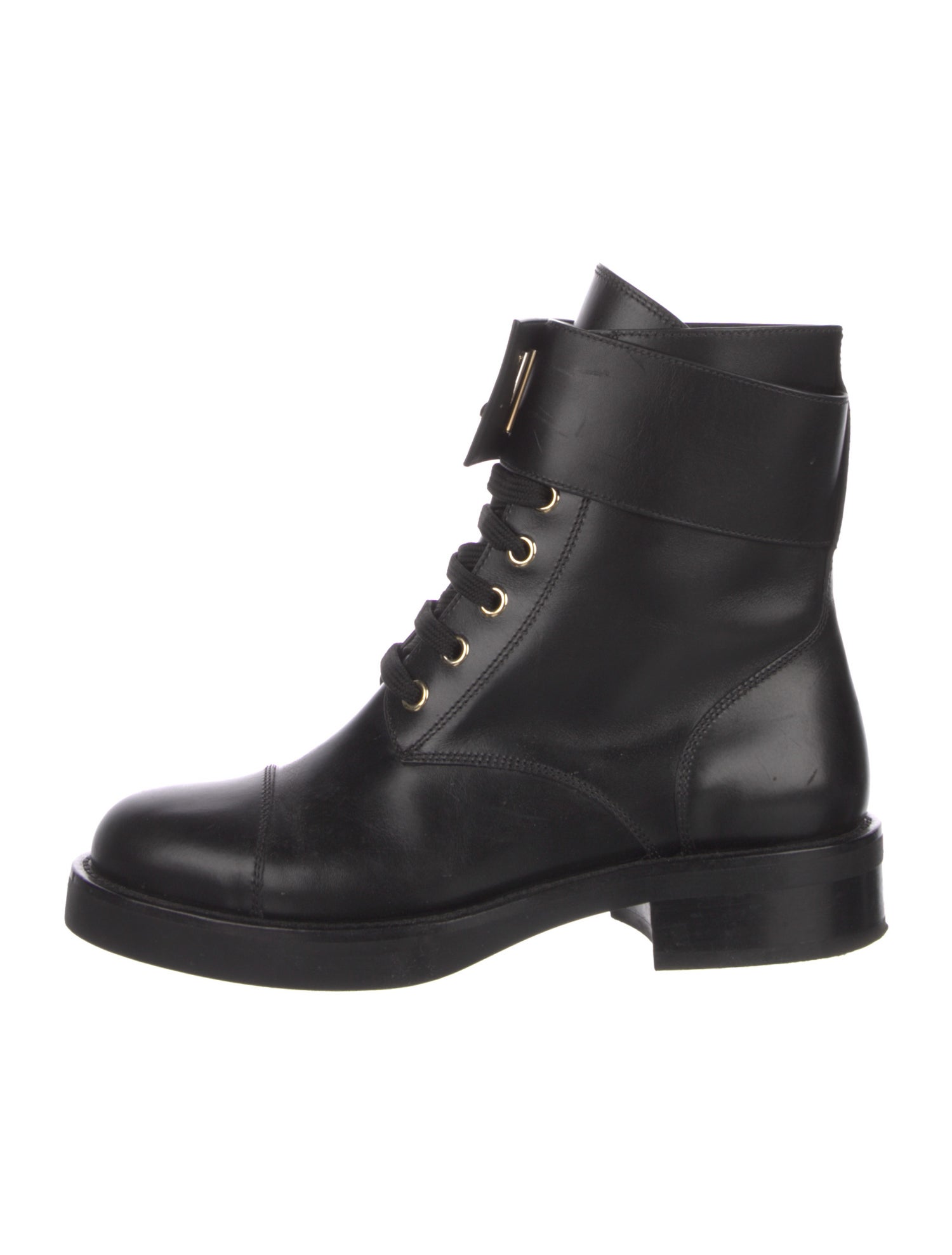 Louis Vuitton Leather Combat Boots