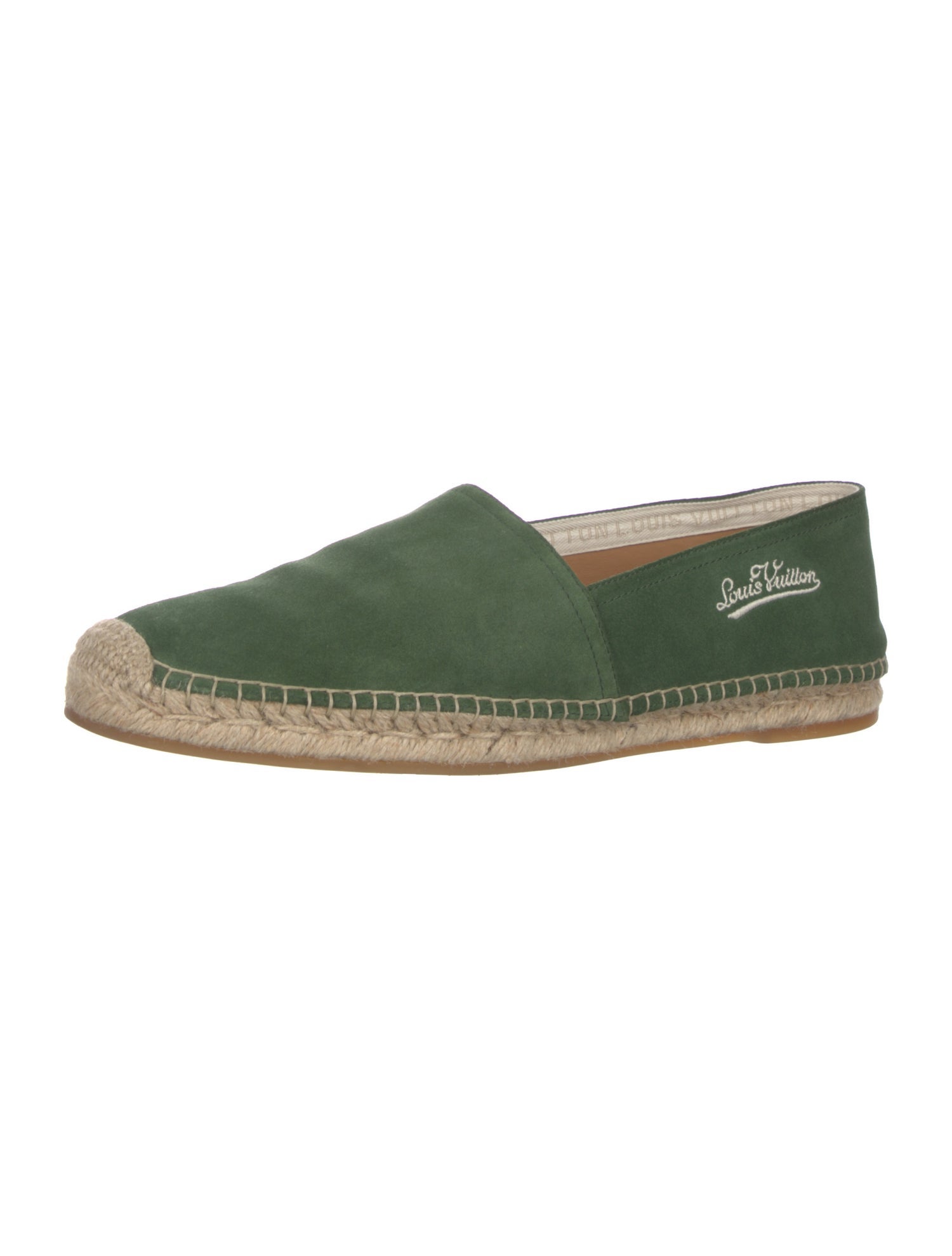Louis Vuitton Suede Embroidered Accent Espadrilles