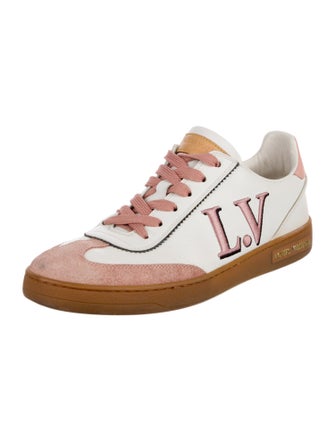 Louis Vuitton Leather Colorblock Pattern Sneakers