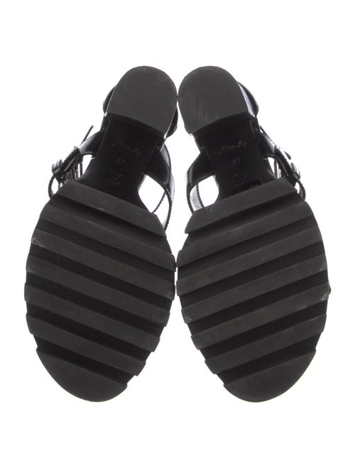 Louis Vuitton LV Monogram Leather T-Strap Sandals